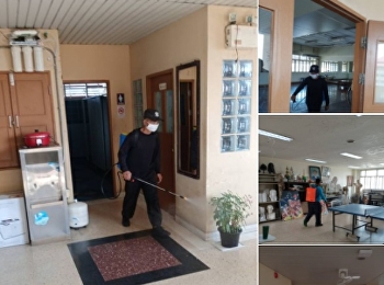 คณะศิลปกรรมศาสตร์
ฉีดพ่นน้ำยาฆ่าเชื้อไวรัส Covid-19